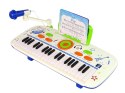 Elektryczne Pianino Keyboard Dla Dzieci Niebieski Nuty USB MP3 LEAN Toys Elektryczne Pianino Keyboard Dla Dzieci Niebieski Nuty USB MP3 LEAN Toys
