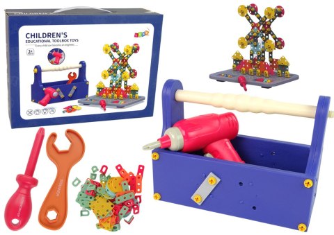 Klocki Konstrukcyjne W Skrzynce Majsterkowanie Wiertarka DIY LEAN Toys Klocki Konstrukcyjne W Skrzynce Majsterkowanie Wiertarka DIY LEAN Toys