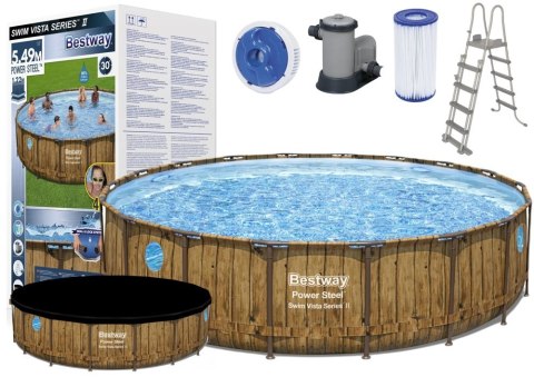Basen Ogrodowy Stelażowy 549 x 122 cm Bestway 56977 Bestway