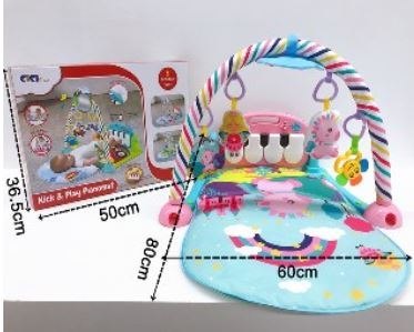 Mata Edukacyjna z Pianinkiem Różowo- Niebieska Marka niezdefiniowana