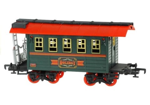 Duża Kolejka Elektryczna Wagony Świeci Gra 650 cm LEAN Toys Duża Kolejka Elektryczna Wagony Świeci Gra 650 cm LEAN Toys