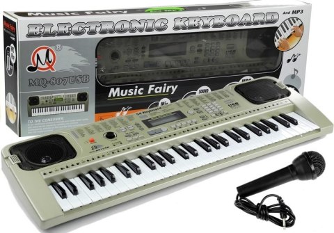 Keyboard MQ807 Organy Pianinko + Mikrofon USB LEAN Toys Keyboard MQ807 Organy Pianinko + Mikrofon USB LEAN Toys