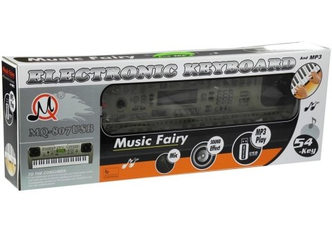 Keyboard MQ807 Organy Pianinko + Mikrofon USB LEAN Toys Keyboard MQ807 Organy Pianinko + Mikrofon USB LEAN Toys