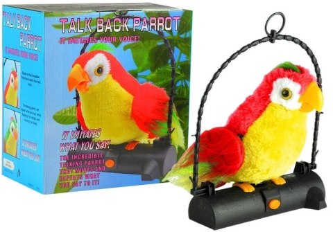 Papuga Pleciuga Ptaszek Powtarza Słowa Czerwona LEAN Toys Papuga Pleciuga Ptaszek Powtarza Słowa Czerwona LEAN Toys