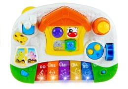 Stoliczek Edukacyjny Domek z Pianinkiem + Światła LEAN Toys