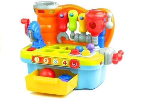 Warsztat Narzędzia Na Baterie Sorter Kolorowy Kształty Dźwięki LEAN Toys Warsztat Narzędzia Na Baterie Sorter Kolorowy Kształty Dźwięki LEAN Toys