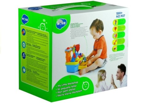 Warsztat Narzędzia Na Baterie Sorter Kolorowy Kształty Dźwięki LEAN Toys Warsztat Narzędzia Na Baterie Sorter Kolorowy Kształty Dźwięki LEAN Toys