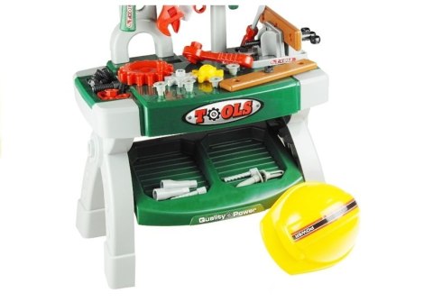 Warsztat Stolik z Narzędziami dla Majsterkowicza Kask Piła Imadło LEAN Toys Warsztat Stolik z Narzędziami dla Majsterkowicza Kask Piła Imadło LEAN Toys