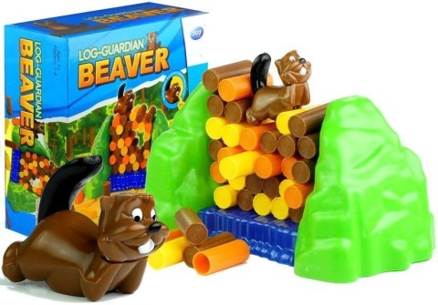 Wesoła Rodzinna Gra Bóbr Strażnik Kłód Tama Bobrów LEAN Toys Wesoła Rodzinna Gra Bóbr Strażnik Kłód Tama Bobrów LEAN Toys