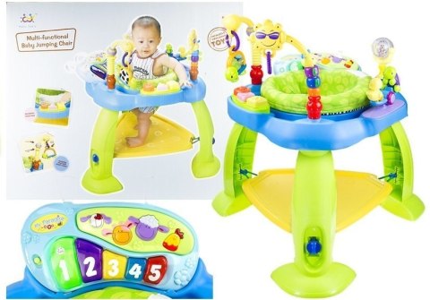Wielofunkcyjna Trampolinka Skoczek Niebieski LEAN Toys