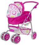 Wózek dla Lalek Głęboki Spacerowy 2w1 Różowy LEAN Toys