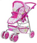 Wózek dla Lalek Głęboki Spacerowy 2w1 Różowy LEAN Toys