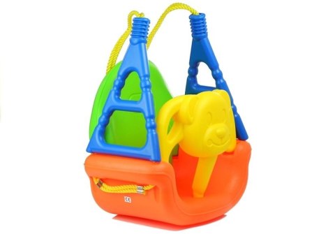 Wygodna Huśtawka Miś 3w1 Regulowana Kubełkowa 6m + LEAN Toys Wygodna Huśtawka Miś 3w1 Regulowana Kubełkowa 6m + LEAN Toys