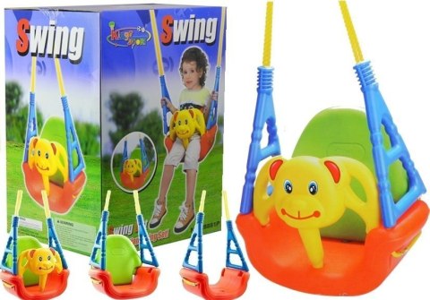 Wygodna Huśtawka Miś 3w1 Regulowana Kubełkowa 6m + LEAN Toys Wygodna Huśtawka Miś 3w1 Regulowana Kubełkowa 6m + LEAN Toys