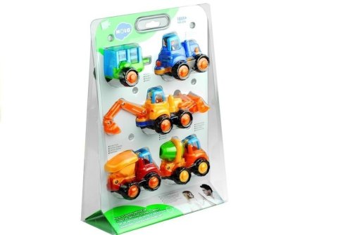 Zestaw 4 Pojazdów na Blistrze Koparka Wywrotka LEAN Toys Zestaw 4 Pojazdów na Blistrze Koparka Wywrotka LEAN Toys