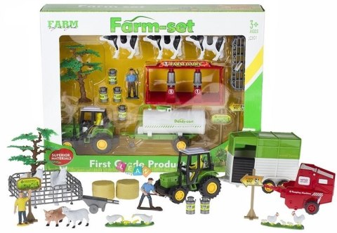 Zestaw Farma Traktor Zwierzęta Hodowlane 2 Modele LEAN Toys Zestaw Farma Traktor Zwierzęta Hodowlane 2 Modele LEAN Toys