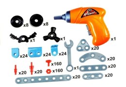 Zestaw Klocki Konstrukcyjne + WKRĘTARKA 550EL LEAN Toys