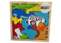 Drewniane Puzzle Zwierzęta Do Dopasowania Lew Królik LEAN Toys Drewniane Puzzle Zwierzęta Do Dopasowania Lew Królik LEAN Toys