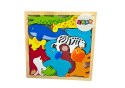 Drewniane Puzzle Zwierzęta Do Dopasowania Lew Królik LEAN Toys Drewniane Puzzle Zwierzęta Do Dopasowania Lew Królik LEAN Toys