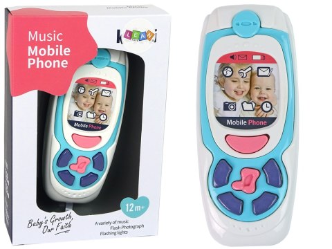 Dziecięcy Edukacyjny Telefon Komórkowy Melodia Niebieski LEAN Toys Dziecięcy Edukacyjny Telefon Komórkowy Melodia Niebieski LEAN Toys