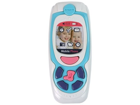 Dziecięcy Edukacyjny Telefon Komórkowy Melodia Niebieski LEAN Toys Dziecięcy Edukacyjny Telefon Komórkowy Melodia Niebieski LEAN Toys