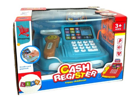 Kasa Sklepowa Waga Opakowania Ciasteczek Skaner Na Baterie LEAN Toys Kasa Sklepowa Waga Opakowania Ciasteczek Skaner Na Baterie LEAN Toys