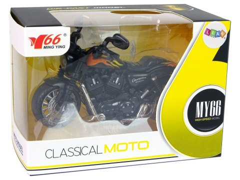 Motocykl Champion Czarny 1:14 Napęd Pull-Back Dźwięk Światła LEAN Toys Motocykl Champion Czarny 1:14 Napęd Pull-Back Dźwięk Światła LEAN Toys