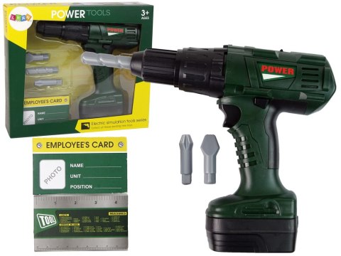 Wiertarka Dla Majsterkowicza Zielona Wiertła Na Baterie LEAN Toys Wiertarka Dla Majsterkowicza Zielona Wiertła Na Baterie LEAN Toys