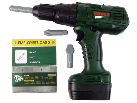 Wiertarka Dla Majsterkowicza Zielona Wiertła Na Baterie LEAN Toys Wiertarka Dla Majsterkowicza Zielona Wiertła Na Baterie LEAN Toys