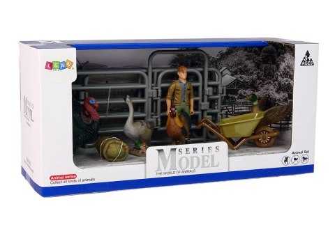 Duży Zestaw Figurek Farma Wieś Indyk Kura Kogut Taczka 11 elementów LEAN Toys Duży Zestaw Figurek Farma Wieś Indyk Kura Kogut Taczka 11 elementów LEAN Toys