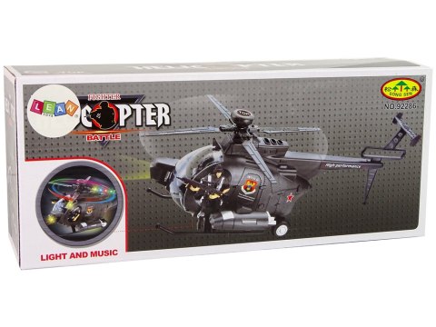 Helikopter Wojskowy Skrzydła Światła Na Baterie LEAN Toys Helikopter Wojskowy Skrzydła Światła Na Baterie LEAN Toys