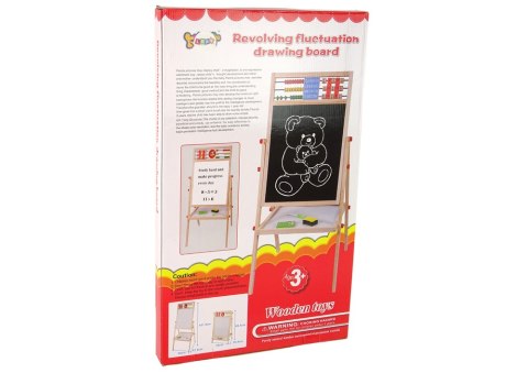 Drewniana Tablica 2w1 Magnetyczna Kredowa + Liczydło Alfabet Tabliczka Mnożenia LEAN Toys Drewniana Tablica 2w1 Magnetyczna Kredowa + Liczydło Alfabet Tabliczka Mnożenia LEAN Toys