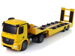 Duża Ciężarówka Laweta R/C Mercedes Arocs Żółta 1:20 Długość 103 cm Double E