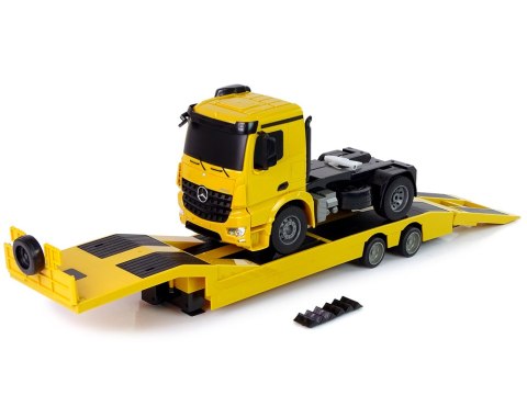 Duża Ciężarówka Laweta R/C Mercedes Arocs Żółta 1:20 Długość 103 cm Double E Duża Ciężarówka Laweta R/C Mercedes Arocs Żółta 1:20 Długość 103 cm Double E