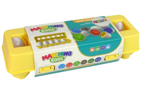 Edukacyjny Sorter 12 Jaj Pojazdy Auta Kolory Układanka Kształty LEAN Toys Edukacyjny Sorter 12 Jaj Pojazdy Auta Kolory Układanka Kształty LEAN Toys