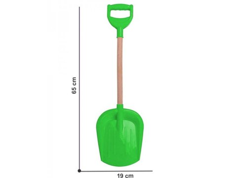 Łopata Z Drewnianą Rączką Zielona Ogród Piaskownica Śnieg 2896 Technok Łopata Z Drewnianą Rączką Zielona Ogród Piaskownica Śnieg 2896 Technok