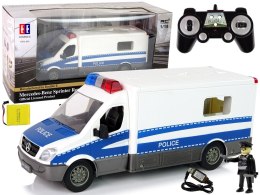 Zdalnie Sterowana Policja Mercedes Sprinter Policjant Niebieski Double E