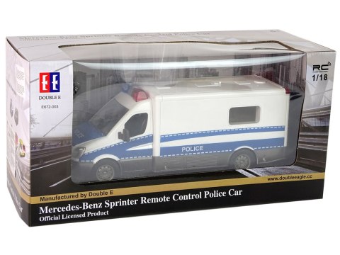 Zdalnie Sterowana Policja Mercedes Sprinter Policjant Niebieski Double E Zdalnie Sterowana Policja Mercedes Sprinter Policjant Niebieski Double E