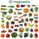Zestaw Magnesów Owoce i Warzywa 50 sztuk MV 6032-42 Marka niezdefiniowana
