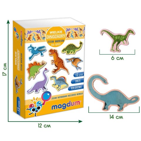 Zestaw Magnesów Wielkie Dinozaury MV 6032-06 Marka niezdefiniowana Zestaw Magnesów Wielkie Dinozaury MV 6032-06 Marka niezdefiniowana