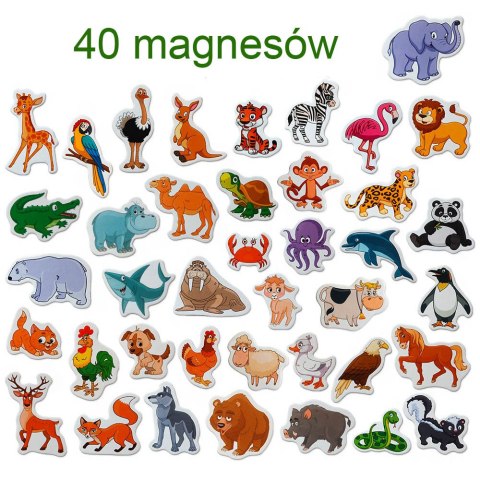 Zestaw Magnesów Zwierzęta 40 sztuk MV 6032-41 Marka niezdefiniowana Zestaw Magnesów Zwierzęta 40 sztuk MV 6032-41 Marka niezdefiniowana