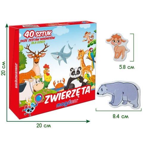 Zestaw Magnesów Zwierzęta 40 sztuk MV 6032-41 Marka niezdefiniowana Zestaw Magnesów Zwierzęta 40 sztuk MV 6032-41 Marka niezdefiniowana