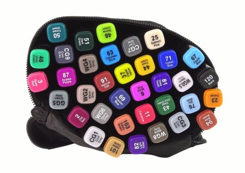 Zestaw Pisaków Markerów Touch PRO 36 SZT Torba Markery Alkoholowe LEAN Zestaw Pisaków Markerów Touch PRO 36 SZT Torba Markery Alkoholowe LEAN
