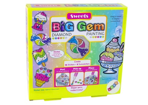 Haft Diamentowy Zestaw Kreatywny Naklejki Wyklejanie Diamentów Słodycze LEAN Toys Haft Diamentowy Zestaw Kreatywny Naklejki Wyklejanie Diamentów Słodycze LEAN Toys