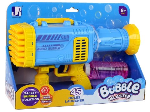 Pistolet Do Baniek Mydlanych Maszynka Bazooka 45 Otworów LEAN Toys Pistolet Do Baniek Mydlanych Maszynka Bazooka 45 Otworów LEAN Toys