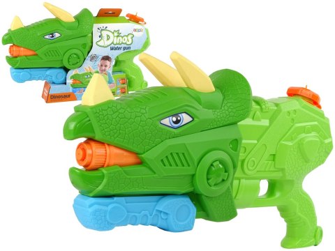 Pistolet Na Wodę Dinosaur Triceratops 1330 ml Zielony Zasięg 8 m LEAN Toys Pistolet Na Wodę Dinosaur Triceratops 1330 ml Zielony Zasięg 8 m LEAN Toys
