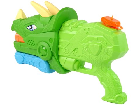 Pistolet Na Wodę Dinosaur Triceratops 1330 ml Zielony Zasięg 8 m LEAN Toys Pistolet Na Wodę Dinosaur Triceratops 1330 ml Zielony Zasięg 8 m LEAN Toys