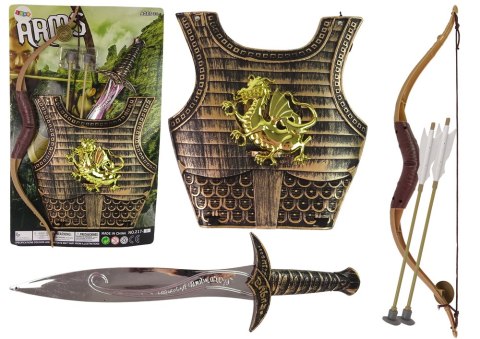 Strój Kostium Samuraja Rycerza Zestaw Łuk Miecz LEAN Toys Strój Kostium Samuraja Rycerza Zestaw Łuk Miecz LEAN Toys