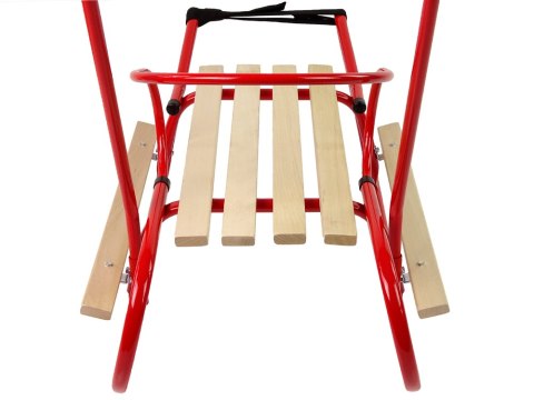 Sanki Metalowe z Pchaczem Oparciem Pasek Czerwone LEAN Sport Sanki Metalowe z Pchaczem Oparciem Pasek Czerwone LEAN Sport