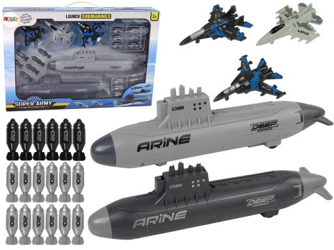 Zestaw Armia Morska Łódź Podwodna Odrzutowce Bomby LEAN Toys Zestaw Armia Morska Łódź Podwodna Odrzutowce Bomby LEAN Toys